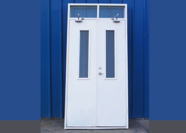 1.1A類(lèi)鋼質(zhì)雙扇帶玻璃帶亮窗防火門(mén)（甲級(jí)）